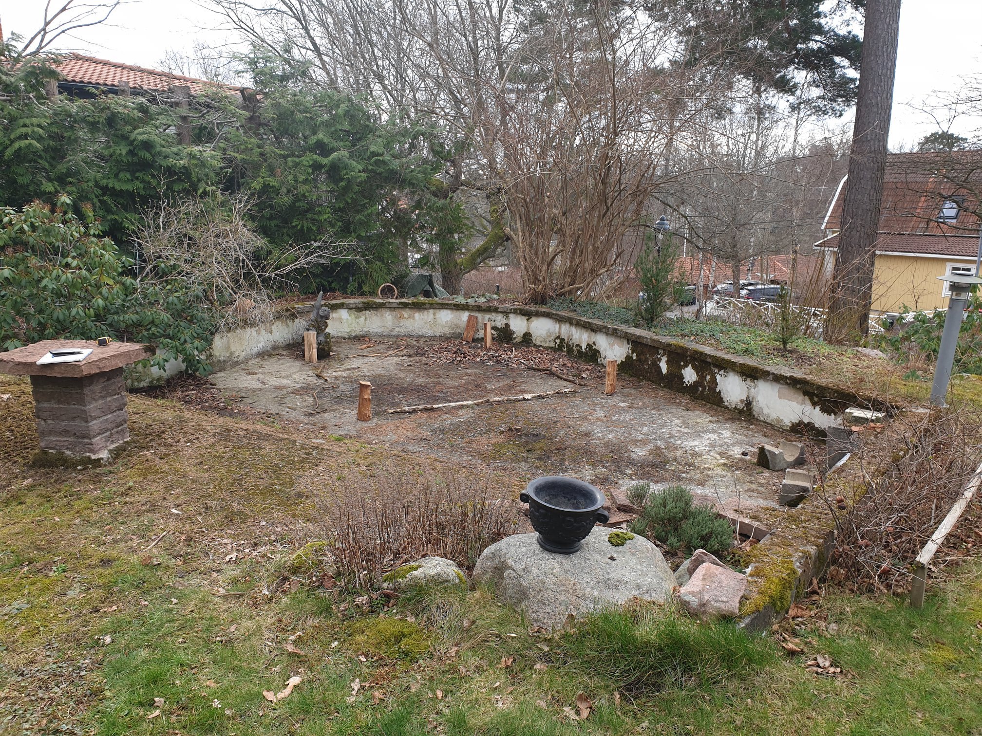 Bastu före byggnation - tom plats